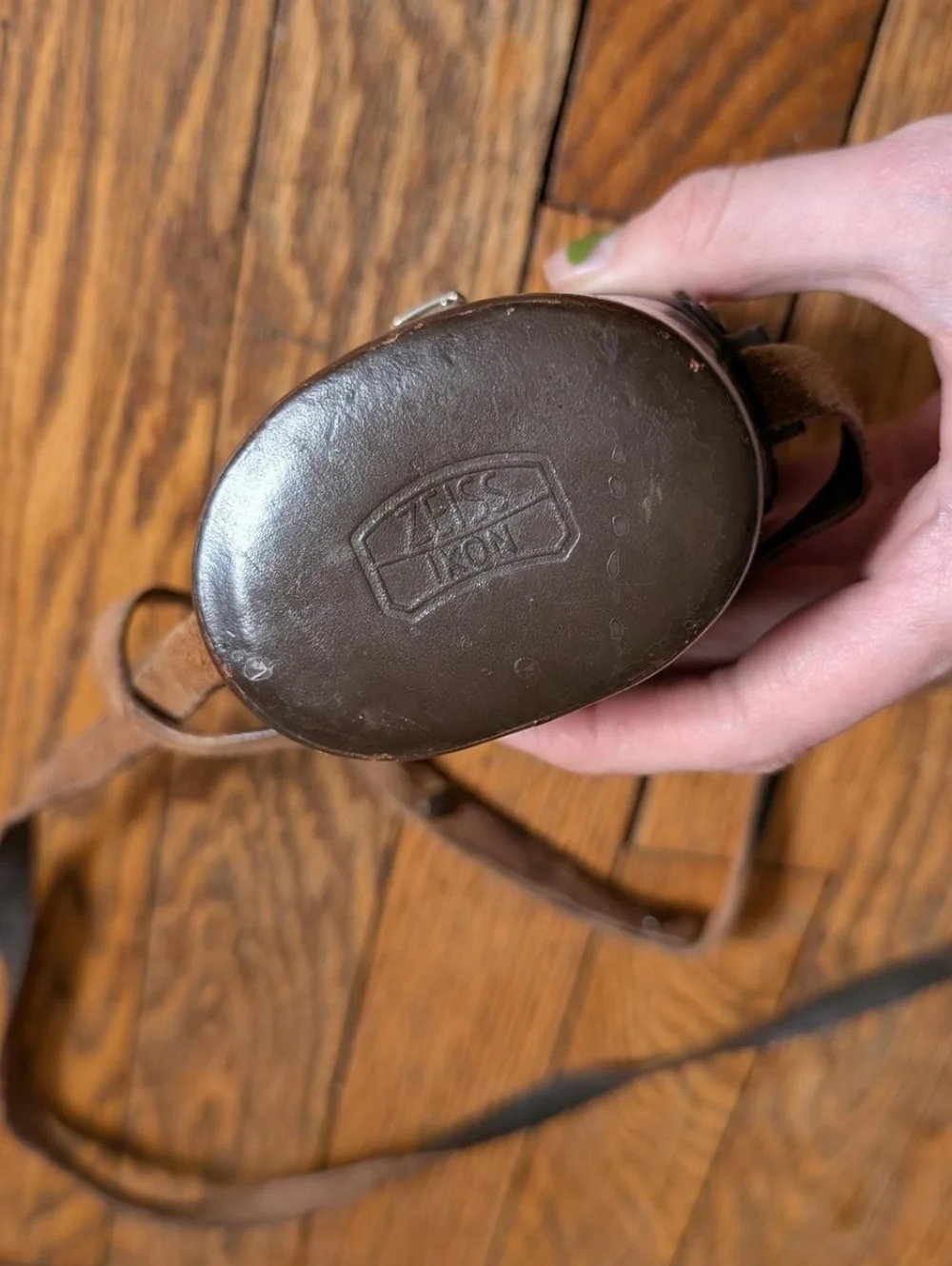 Vintage Leather German Zeiss Ikon Binoculars Case